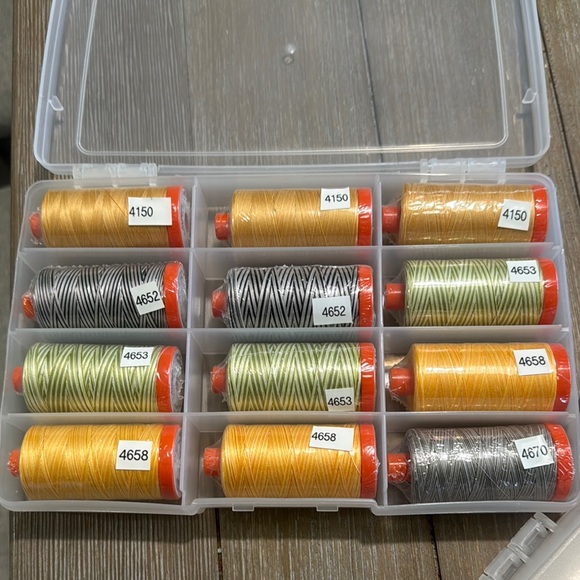 Multiple color threads 🧵 with storage containers - Picture 1 of 6